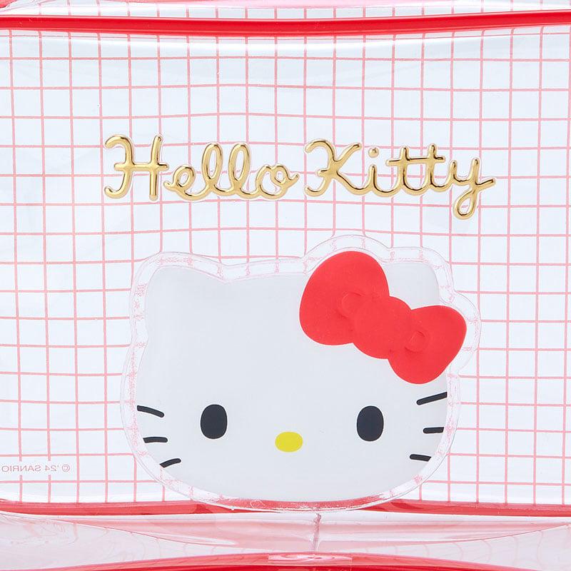 Sanrio Hello Kitty Clear Grid Zipper Bags Pouch  USA |  BULTE-5246