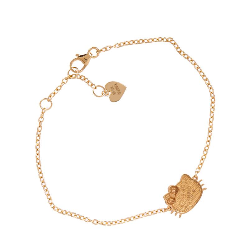 Sanrio Hello Kitty Gold Plated Sparkle Bow Sanrio Characters Bracelet  USA |  ETHVY-3781