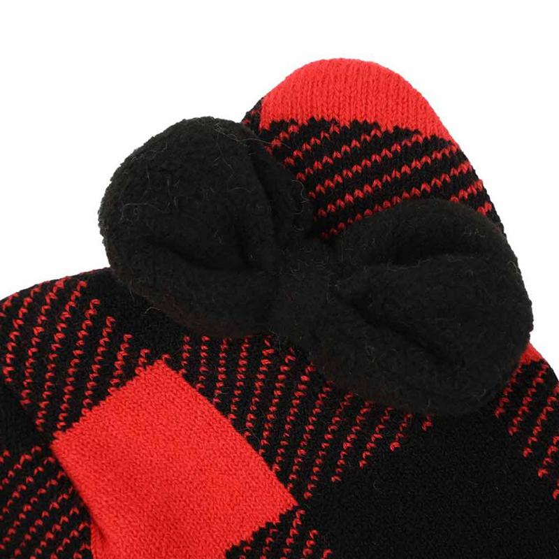 Sanrio Hello Kitty Knit Red Plaid Sanrio Characters Beanie  USA |  QASYJ-9684