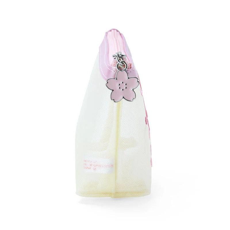 Sanrio Hello Kitty Mesh Zipper (Pink Sakura Series) Sanrio Characters Pouch  USA |  CBPWI-3870