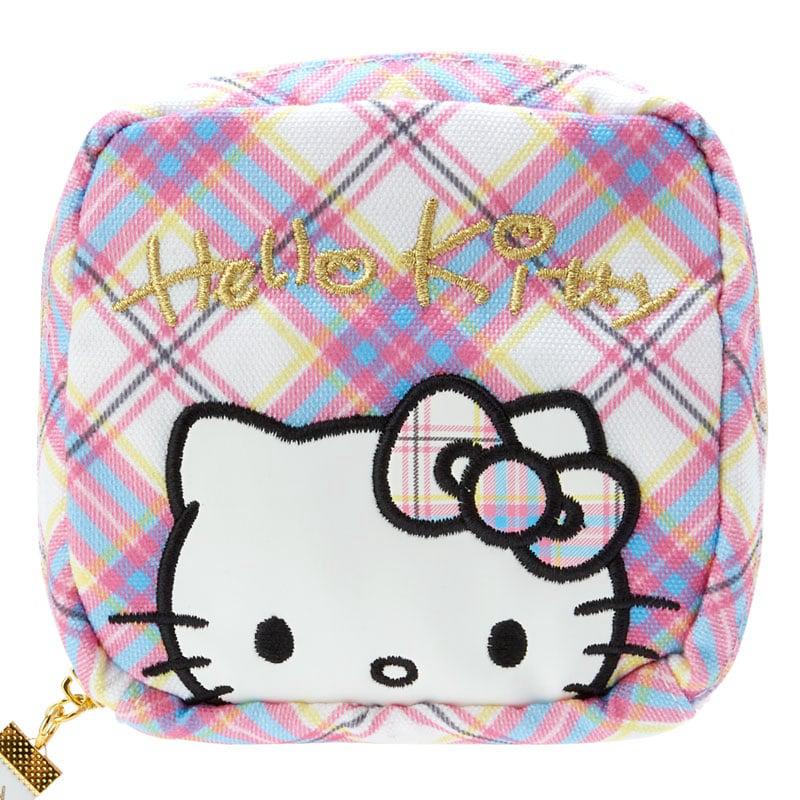 Sanrio Hello Kitty Mini Zipper (Hello Kitty Dress Tartan Series) Bags Pouch  USA |  ZWQBO-7596