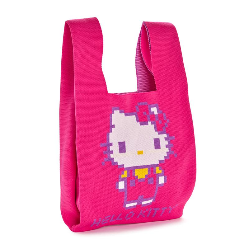 Sanrio Hello Kitty Pink Knit (Retro Pixel Series) Sanrio Characters Shopper Bag  USA |  KOSYQ-7168