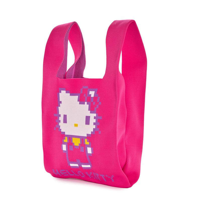 Sanrio Hello Kitty Pink Knit (Retro Pixel Series) Sanrio Characters Shopper Bag  USA |  KOSYQ-7168