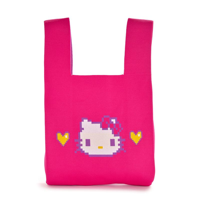 Sanrio Hello Kitty Pink Knit (Retro Pixel Series) Sanrio Characters Shopper Bag  USA |  KOSYQ-7168