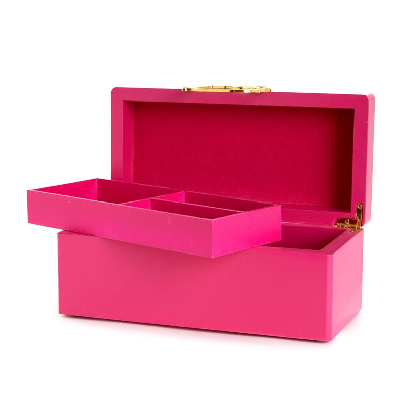 Sanrio Hello Kitty Pink Lacquered Jewelry Organizer Sanrio Characters Box  USA |  LBZQO-0581