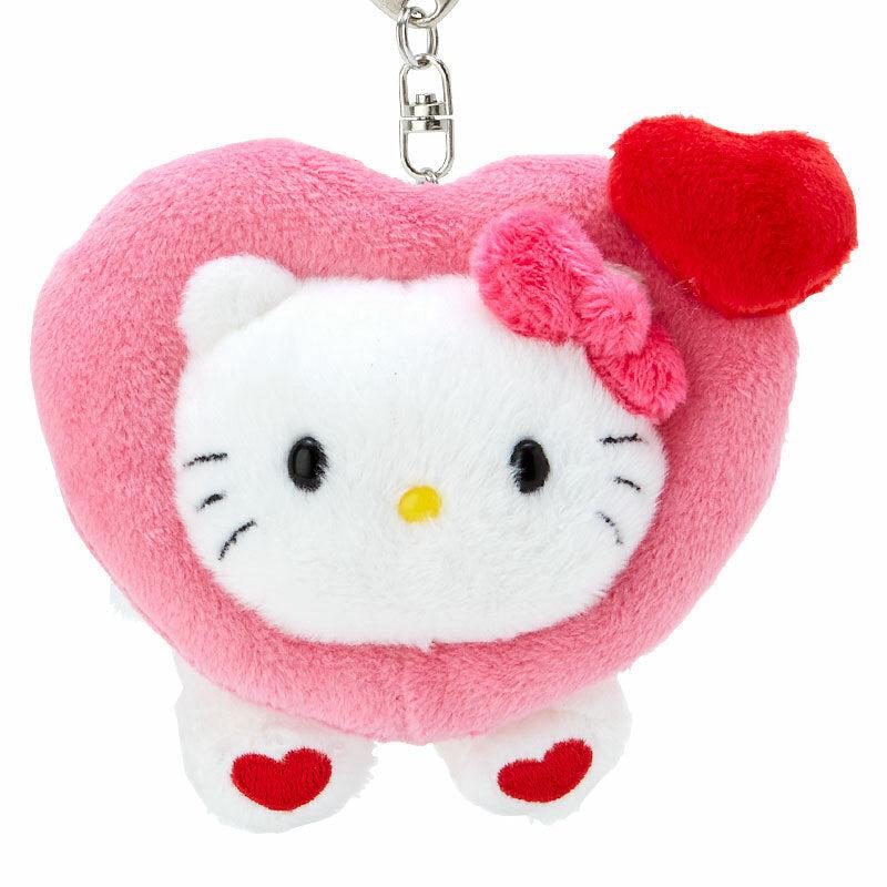 Sanrio Hello Kitty Plush Mascot (Big Heart Series) Accessories Keychain  USA |  DCYHB-3519