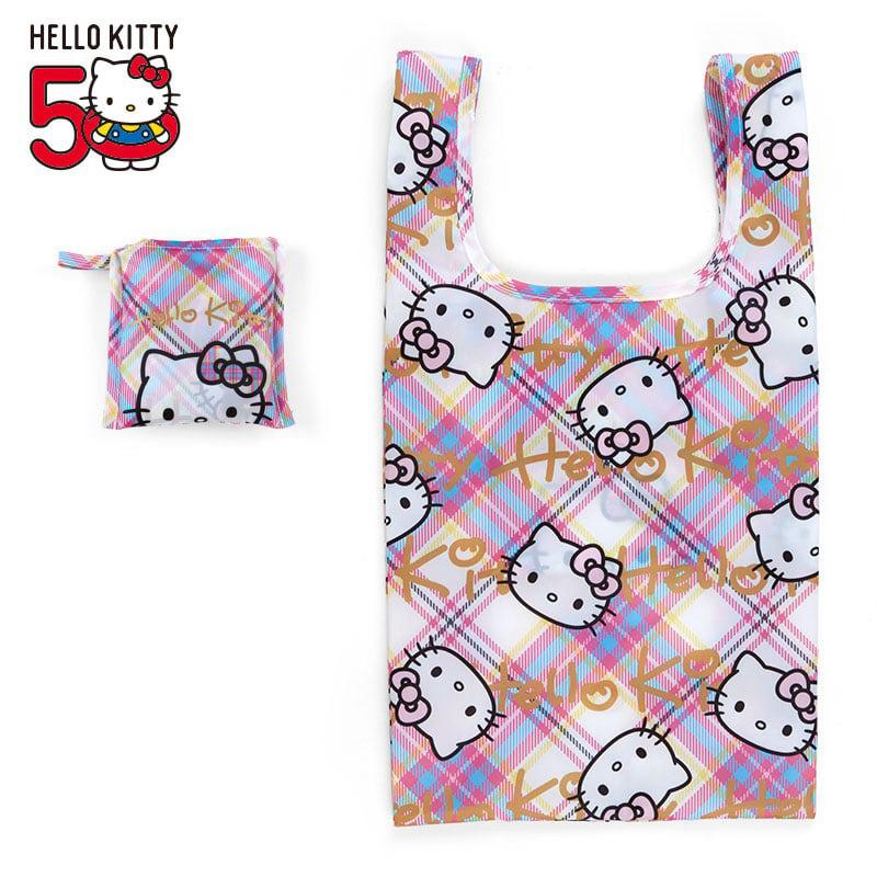 Sanrio Hello Kitty Reusable (Hello Kitty Dress Tartan Series) Sanrio Characters Tote  USA |  DRVWB-5731