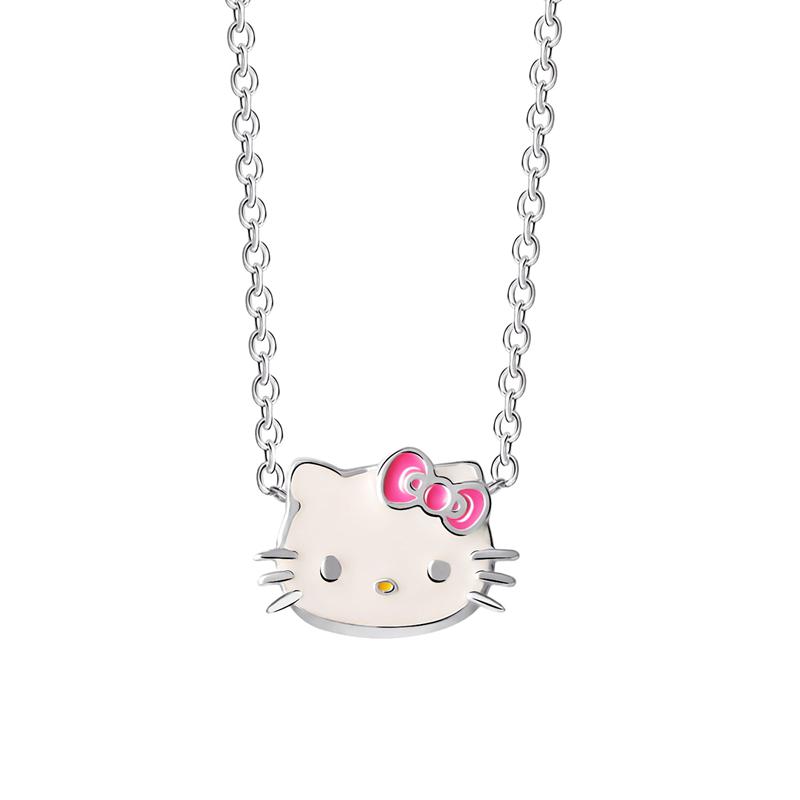 Sanrio Hello Kitty Sterling Silver Enamel Accessories Necklace  USA |  GBNSY-0958