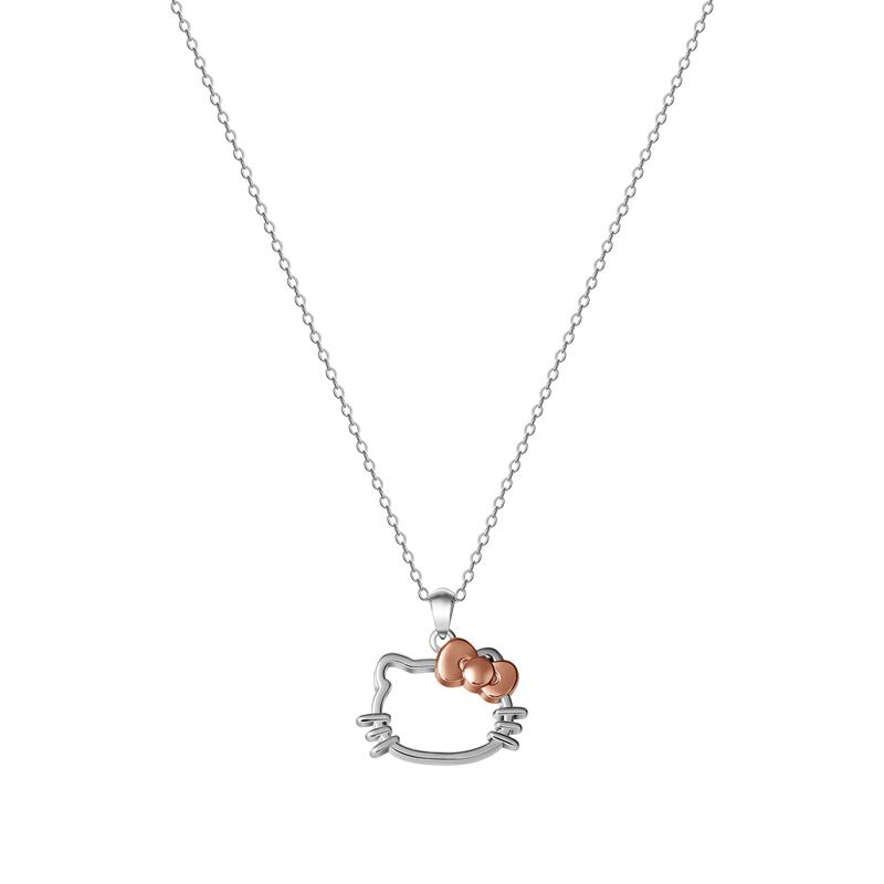 Sanrio Hello Kitty Sterling Silver Silhouette Accessories Necklace  USA |  FIRYA-0681