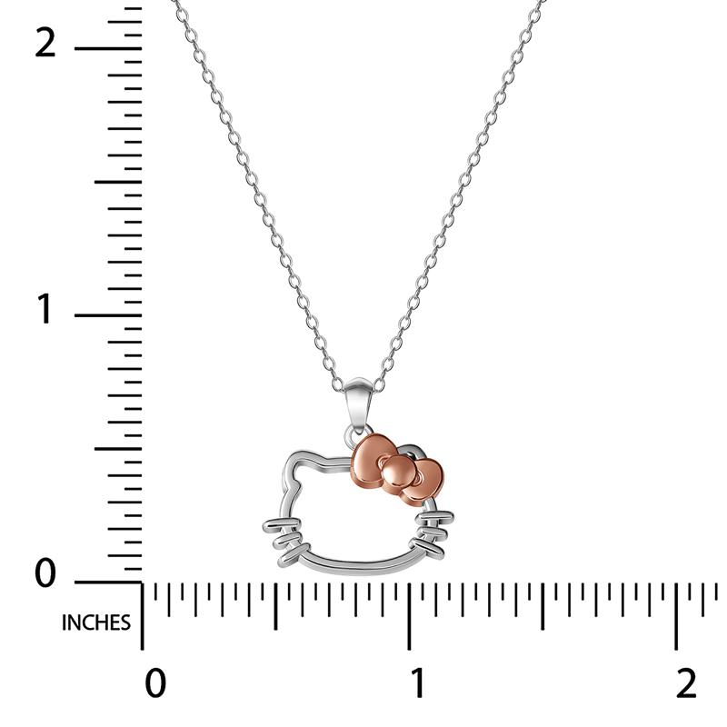 Sanrio Hello Kitty Sterling Silver Silhouette Accessories Necklace  USA |  FIRYA-0681