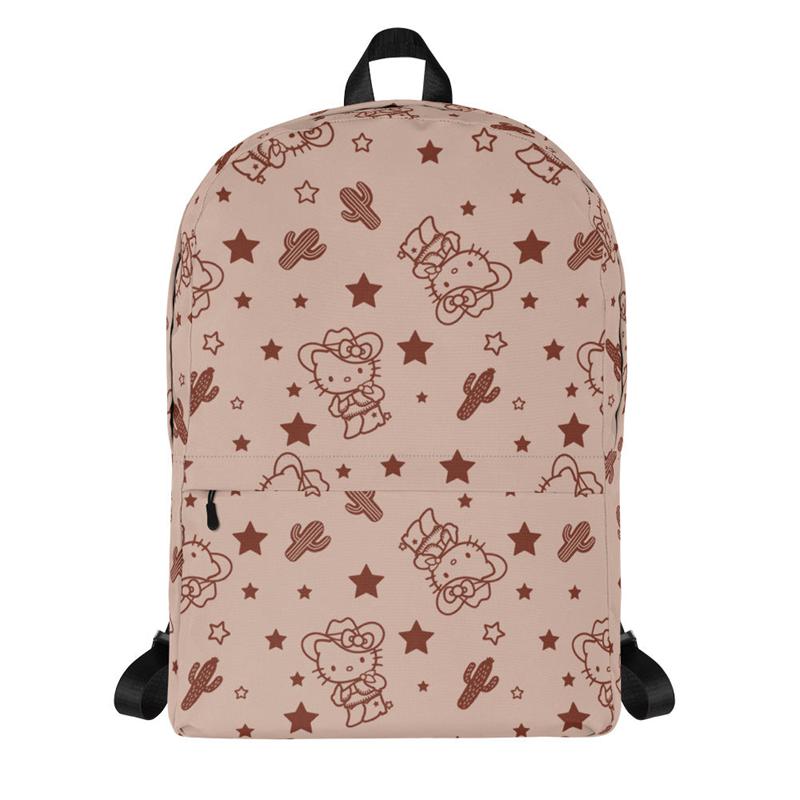 Sanrio Hello Kitty Tan Western All-over Print Sanrio Characters Backpack  USA |  GUWIY-1495