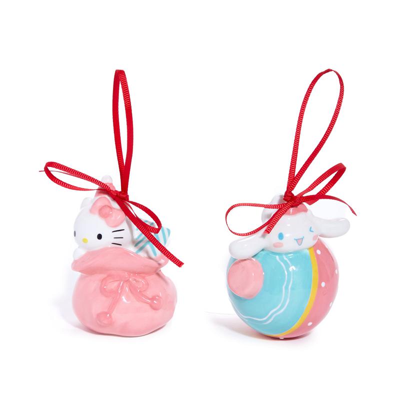 Sanrio Hello Kitty and Cinnamoroll 2-pc Holiday Ceramic Set (Pastel Sanrio Characters Ornament  USA |  MWTEK-5604