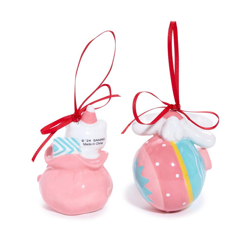 Sanrio Hello Kitty and Cinnamoroll 2-pc Holiday Ceramic Set (Pastel Sanrio Characters Ornament  USA |  MWTEK-5604