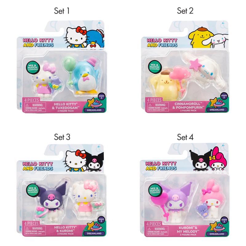 Sanrio Hello Kitty and Friends 2-pc (Series 2: Dreamland) Sanrio Characters Figure Pack  USA |  RCFGO-8206