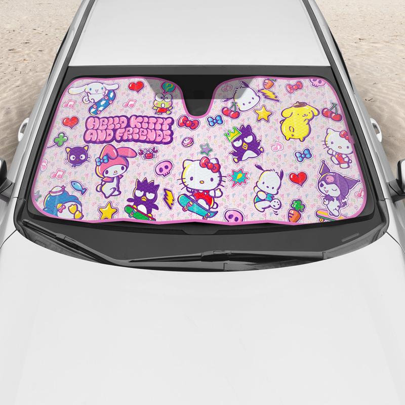 Sanrio Hello Kitty and Friends Car (Kawaii Fun) Sanrio Characters Sun Shade  USA |  JZHPL-0357