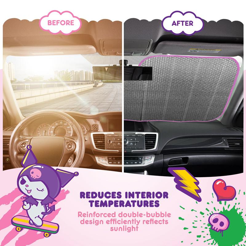 Sanrio Hello Kitty and Friends Car (Kawaii Fun) Sanrio Characters Sun Shade  USA |  HWTEO-0634