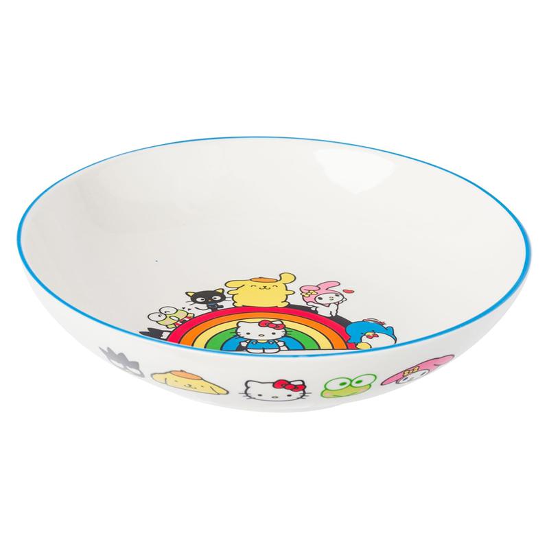 Sanrio Hello Kitty and Friends Ceramic Dinner Bowl (Rainbow Parade) Sanrio Characters Bowl  USA |  AQCDK-5431