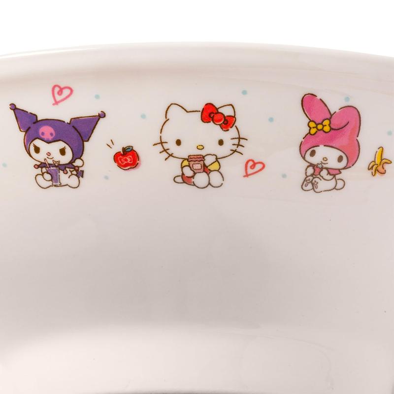 Sanrio Hello Kitty and Friends Ceramic Noodle Bowl and Chopstick Set (Lunch Friends) Sanrio Characters Bowl  USA |  PXUCQ-0146