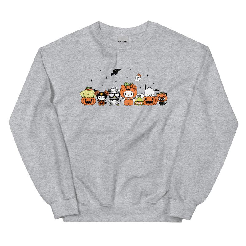 Sanrio Hello Kitty and Friends Pumpkin Costumes Classic Apparel Crewneck Sweatshirt  USA |  BUJDY-8209