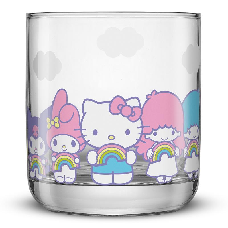 Sanrio Hello Kitty and Friends Rainbow Short Drinking (Set of 4) Sanrio Characters Glasses  USA |  KMRVC-4928