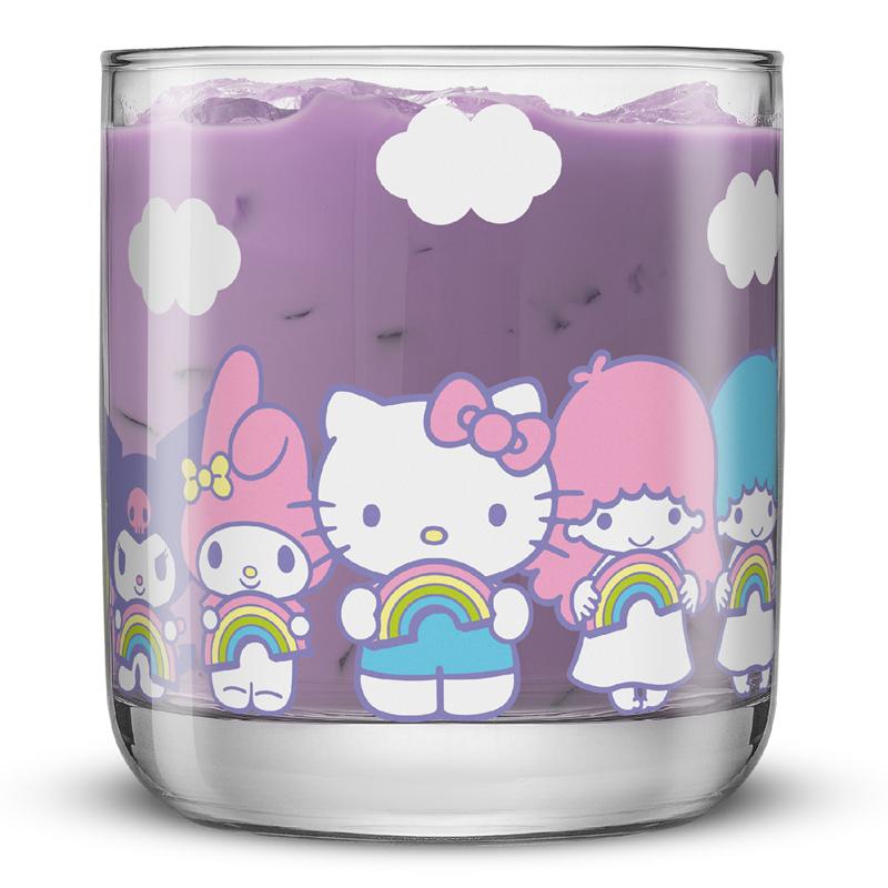 Sanrio Hello Kitty and Friends Rainbow Short Drinking (Set of 4) Sanrio Characters Glasses  USA |  KMRVC-4928