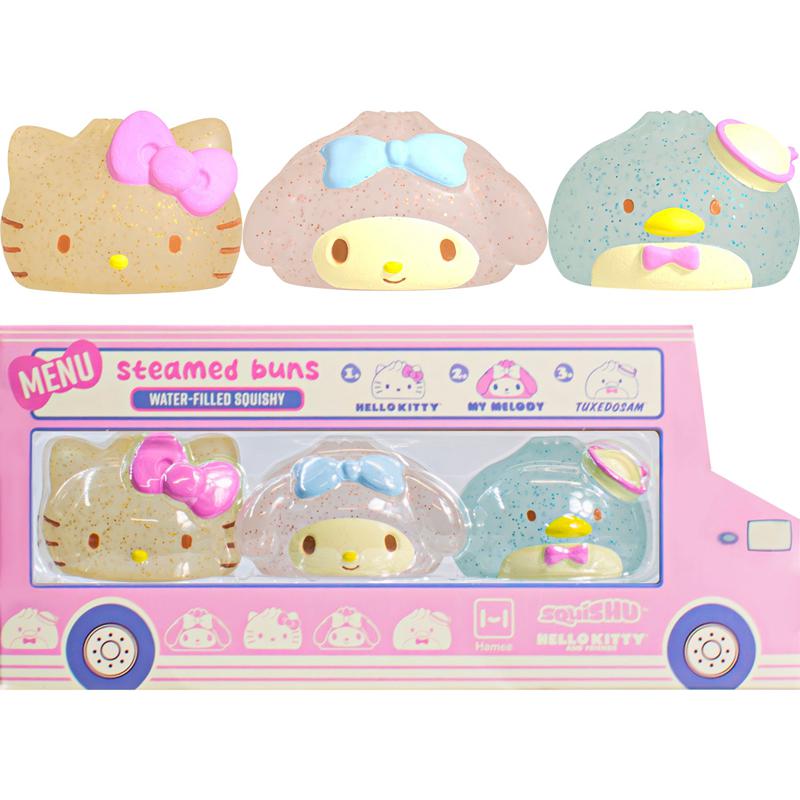 Sanrio Hello Kitty and Friends Steamed Bun Squishy 3-pc Sanrio Characters Gift Set  USA |  OISHA-6845