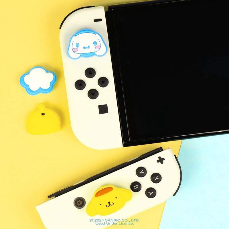 Sanrio Hello Kitty and Friends Switch Grips (Cinnamoroll + Pompompurin) Sanrio Characters Caps  USA |  MWZGE-3948