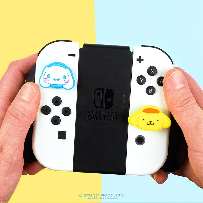 Sanrio Hello Kitty and Friends Switch Grips (Cinnamoroll + Pompompurin) Sanrio Characters Caps  USA |  MWZGE-3948