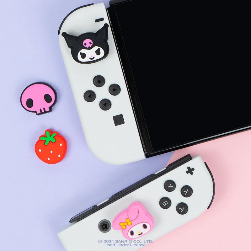 Sanrio Hello Kitty and Friends Switch Grips (Kuromi + My Melody) Sanrio Characters Caps  USA |  LGHMX-5640