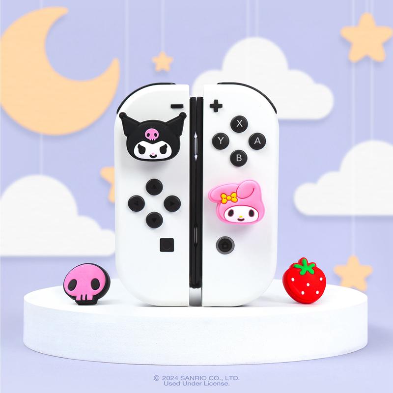 Sanrio Hello Kitty and Friends Switch Grips (Kuromi + My Melody) Sanrio Characters Caps  USA |  LGHMX-5640