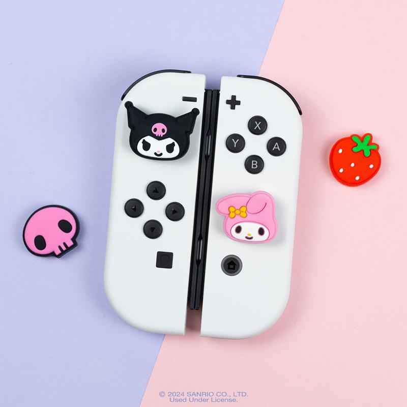 Sanrio Hello Kitty and Friends Switch Grips (Kuromi + My Melody) Sanrio Characters Caps  USA |  LGHMX-5640