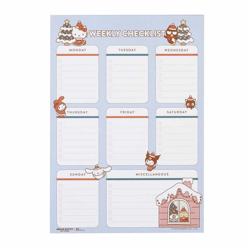 Sanrio Hello Kitty and Friends x Erin Condren Holiday Checklist Sanrio Characters Notepad  USA |  ZDNOG-1076