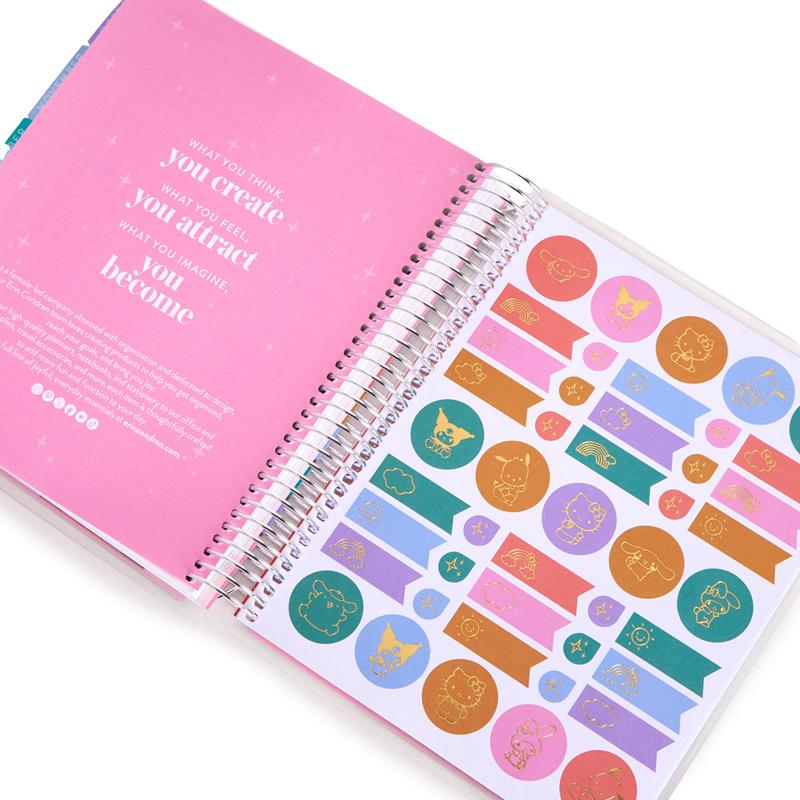 Sanrio Hello Kitty and Friends x Erin Condren Rainbow Relaxation 2025 LifePla Sanrio Characters Lifeplanner  USA |  EDMNT-5410