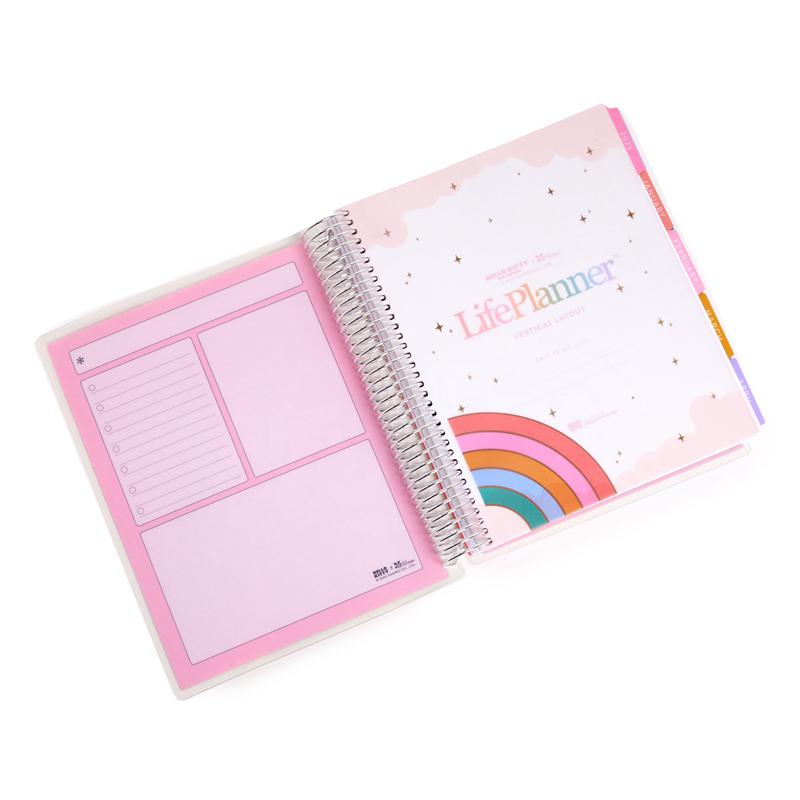 Sanrio Hello Kitty and Friends x Erin Condren Rainbow Relaxation 2025 LifePla Sanrio Characters Lifeplanner  USA |  EDMNT-5410