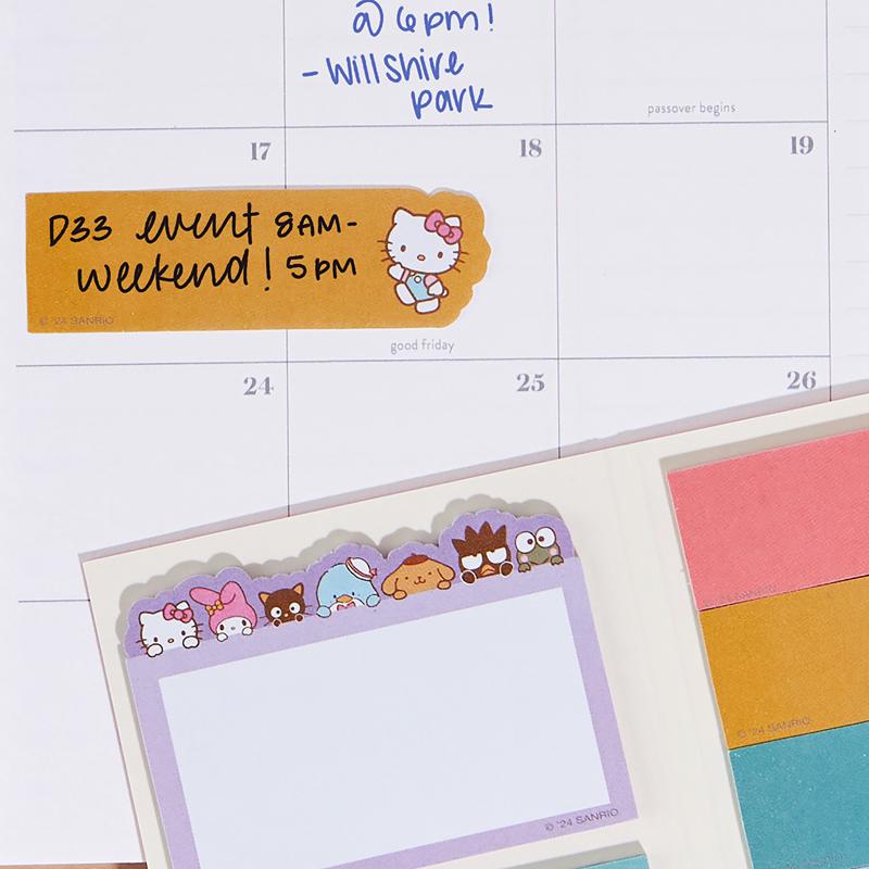 Sanrio Hello Kitty and Friends x Erin Condren Sticky Sanrio Characters Note Booklet  USA |  EQSBX-6984