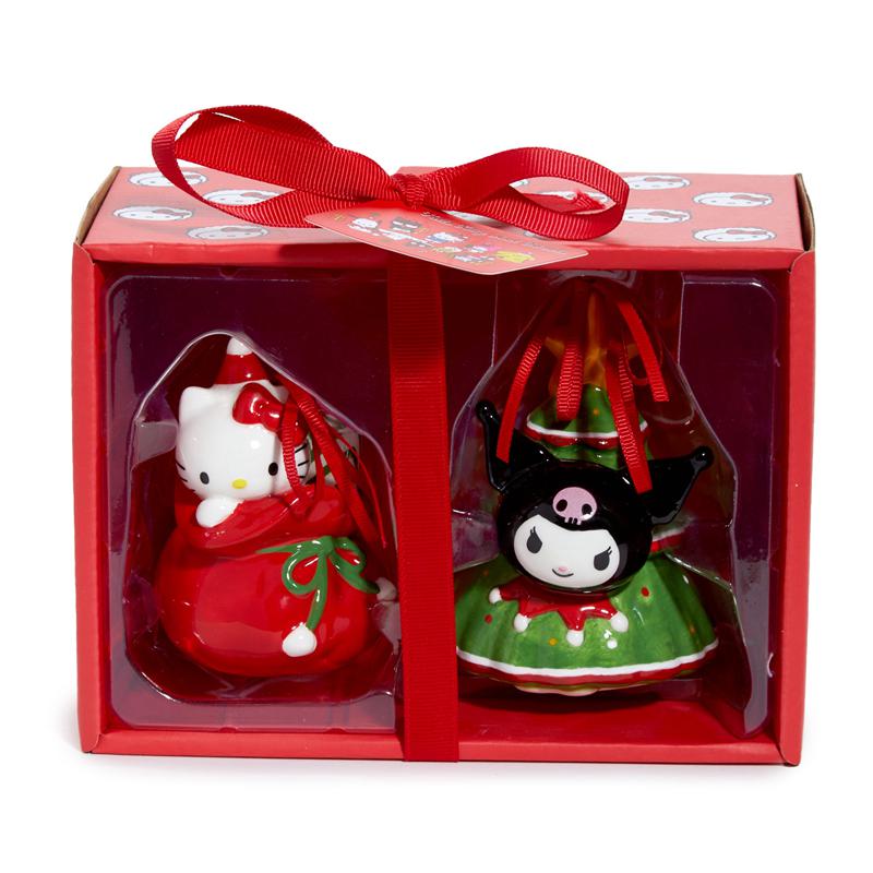 Sanrio Hello Kitty and Kuromi 2-pc Holiday Ceramic Set (Red) Sanrio Characters Ornament  USA |  HARMP-2875