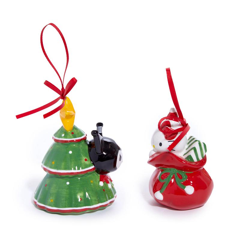 Sanrio Hello Kitty and Kuromi 2-pc Holiday Ceramic Set (Red) Sanrio Characters Ornament  USA |  HARMP-2875