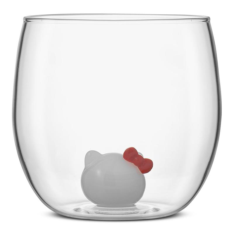 Sanrio Hello Kitty and Mimmy 3D Icon Short Drinking (Set of 2) Sanrio Characters Glasses  USA |  BAYIK-3782