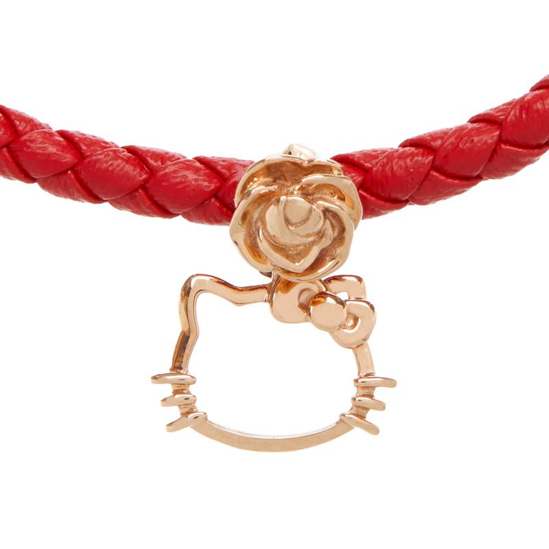 Sanrio Hello Kitty x Chow Tai Fook Rose Silhouette 18K Gold Red Sanrio Characters Bracelet  USA |  AZEYM-9382