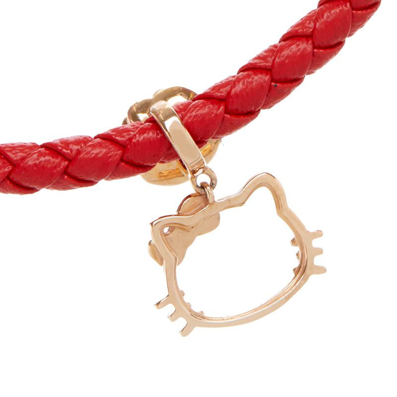 Sanrio Hello Kitty x Chow Tai Fook Rose Silhouette 18K Gold Red Sanrio Characters Bracelet  USA |  AZEYM-9382