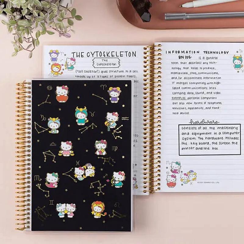 Sanrio Hello Kitty x Erin Condren Zodiac A5 Coiled Sanrio Characters Notebook  USA |  EUVGF-7846