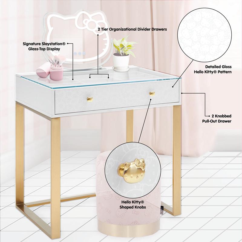 Sanrio Hello Kitty x Impressions Vanity SlayStation Mini Vanity Table Sanrio Characters Vanity Table  USA |  CXVJG-6523