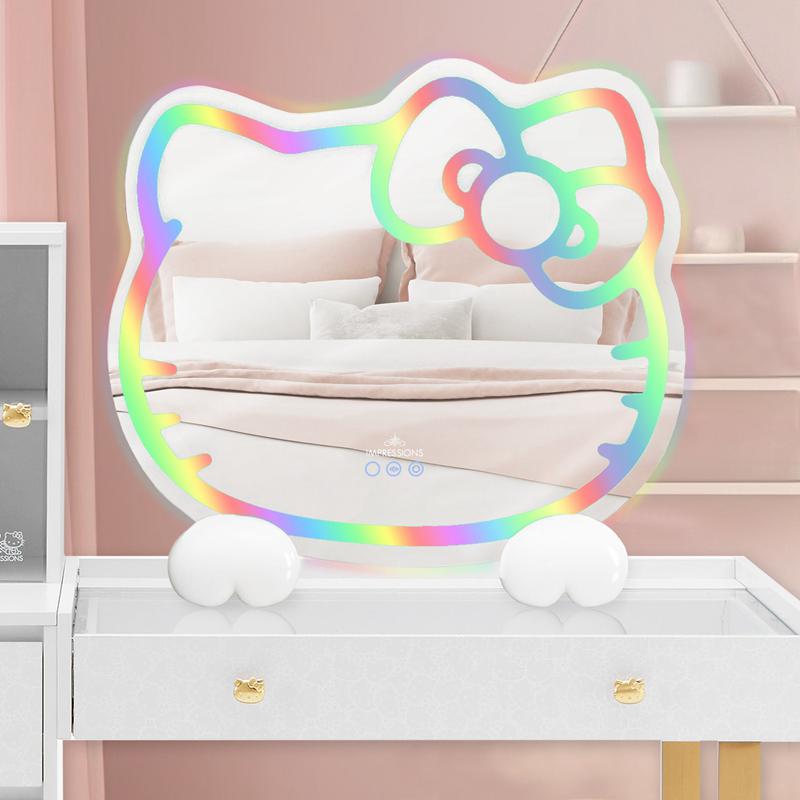 Sanrio Hello Kitty x Impressions Vanity RGB Wall 2.0 W/ Bluetooth Spea Sanrio Characters Mirror  USA |  MLHVW-3420