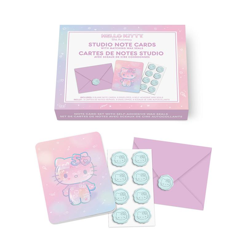 Sanrio Hello Kitty x Studio Oh! 50th Anniversary 25-Pc Note Cards & Wax Seals Sanrio Characters Note Cards & Wax Seals  USA |  GQDYT-6092