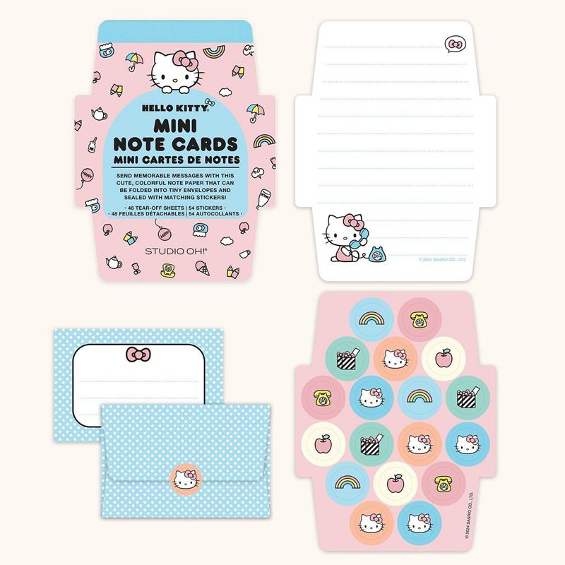 Sanrio Hello Kitty x Studio Oh! Classic Pink Mini Memo with Sanrio Characters Stickers  USA |  HXTOP-9201