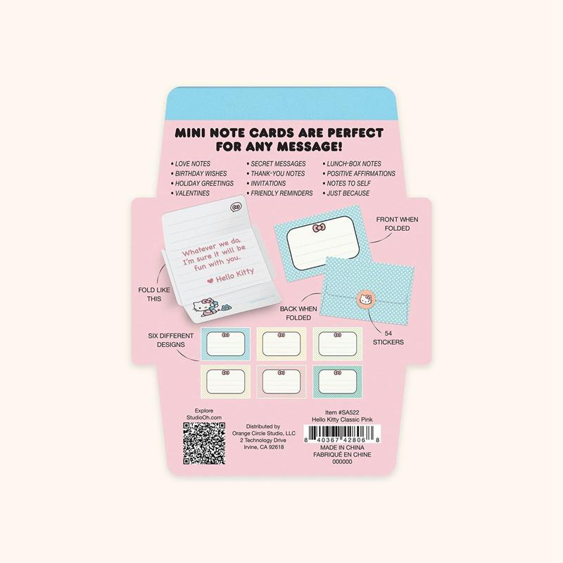 Sanrio Hello Kitty x Studio Oh! Classic Pink Mini Memo with Sanrio Characters Stickers  USA |  HXTOP-9201