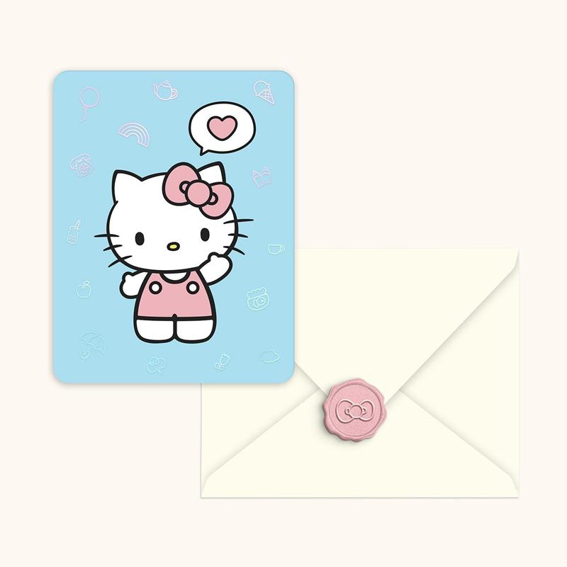 Sanrio Hello Kitty x Studio Oh! Classic Pink 25-Pc Note Cards & Wax Seals Set Sanrio Characters Note Cards & Wax Seals Set  USA |  IWOLR-2031