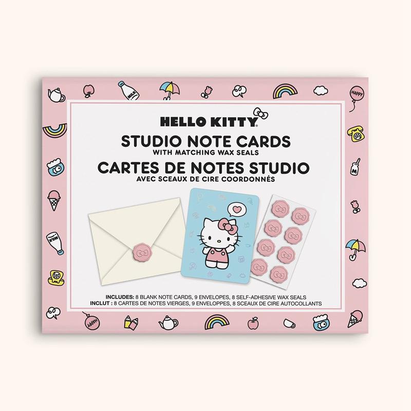 Sanrio Hello Kitty x Studio Oh! Classic Pink 25-Pc Note Cards & Wax Seals Set Sanrio Characters Note Cards & Wax Seals Set  USA |  IWOLR-2031