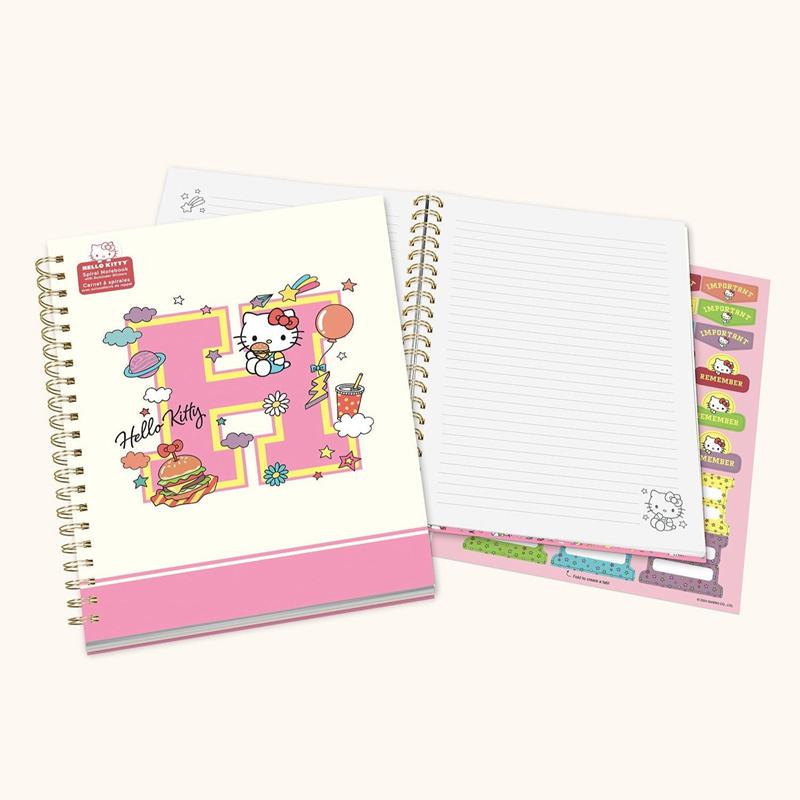 Sanrio Hello Kitty x Studio Oh! College Letters Extra-Large Spiral Sanrio Characters Notebook  USA |  EKBPF-0621