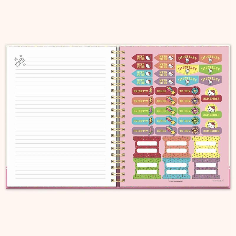 Sanrio Hello Kitty x Studio Oh! College Letters Extra-Large Spiral Sanrio Characters Notebook  USA |  EKBPF-0621